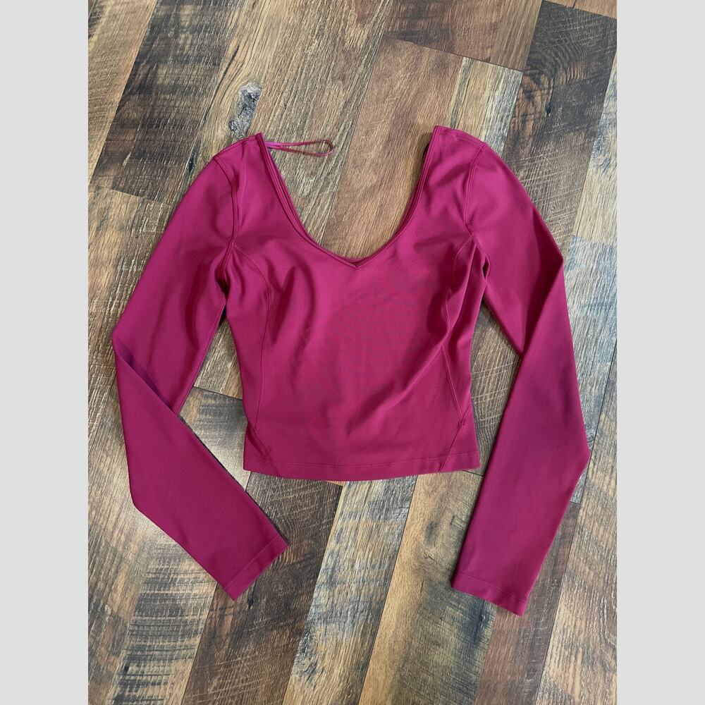 Lululemon Align Long Sleeve Shirt Mulled Wine Size 4